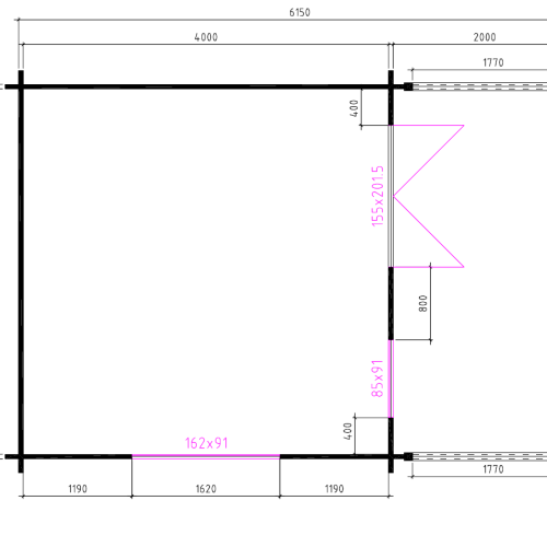 4 x 4 + 2 Plattegrond
